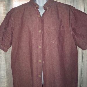 Burgundy Button-down Shirt